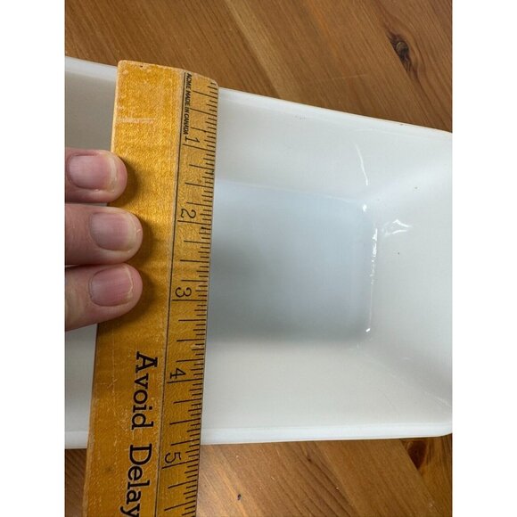Milk glass loaf pan; Vintage Glasbake J522 Made in USA 1.5 qt 1 1/2 quart - Picture 5 of 7